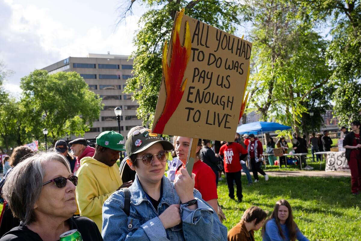 Kansas Citians gathered in Washington Square Park for an International Workers’ Day protest on Friday, May 1. The protest is part of a national strike, calling for people to boycott work, school and spending on May 1.