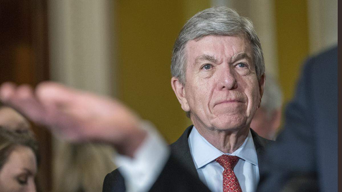 Sen. Roy Blunt, R-Mo., listens, Wednesday, Sept. 7, 2022, during a news conference on Capitol Hill in Washington. (AP Photo/Jacquelyn Martin)