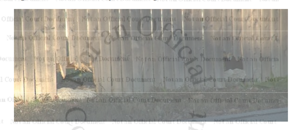 An image from a lawsuit against KC Pet Project allegedly shows multiple holes in John Thibeaux’s fence. On Nov. 2, 2024, seven pit bulls escaped from the enclosure and attacked Chris Culbertson, killing him and injuring neighbor Holly Lane, according to court filings.
