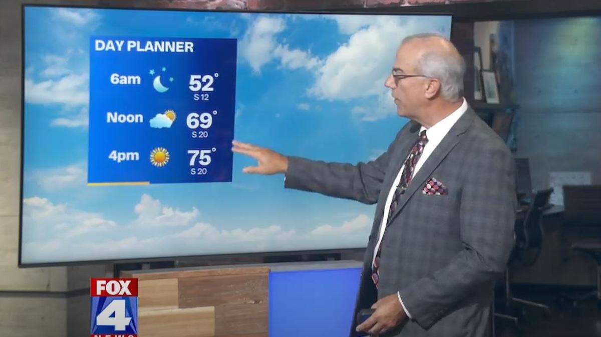Saturday weather in Kansas City will be mix of clouds and sun with a little bit more emphasis on the sunshine, said FOX4 meteorologist Joe Lauria.
