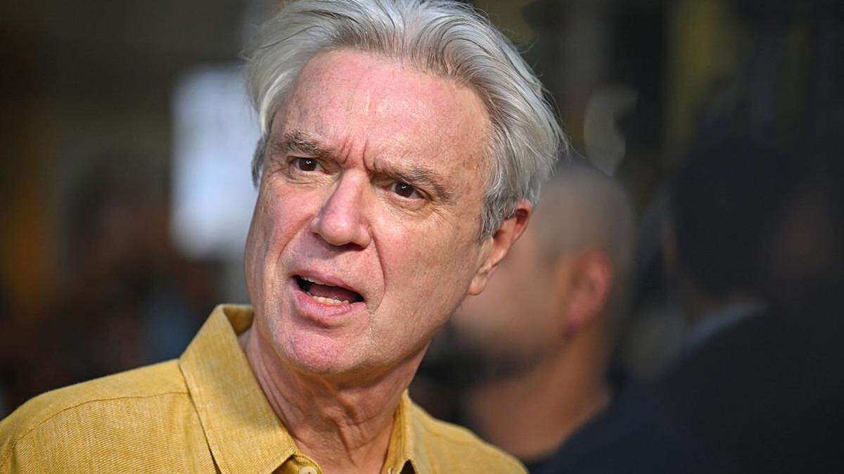 Scottish-US singer David Byrne attends the premiere of "Caught Stealing" at the Regal Union Square in New York on August 26, 2025. (Photo by ANGELA WEISS / AFP) (Photo by ANGELA WEISS/AFP via Getty Images)