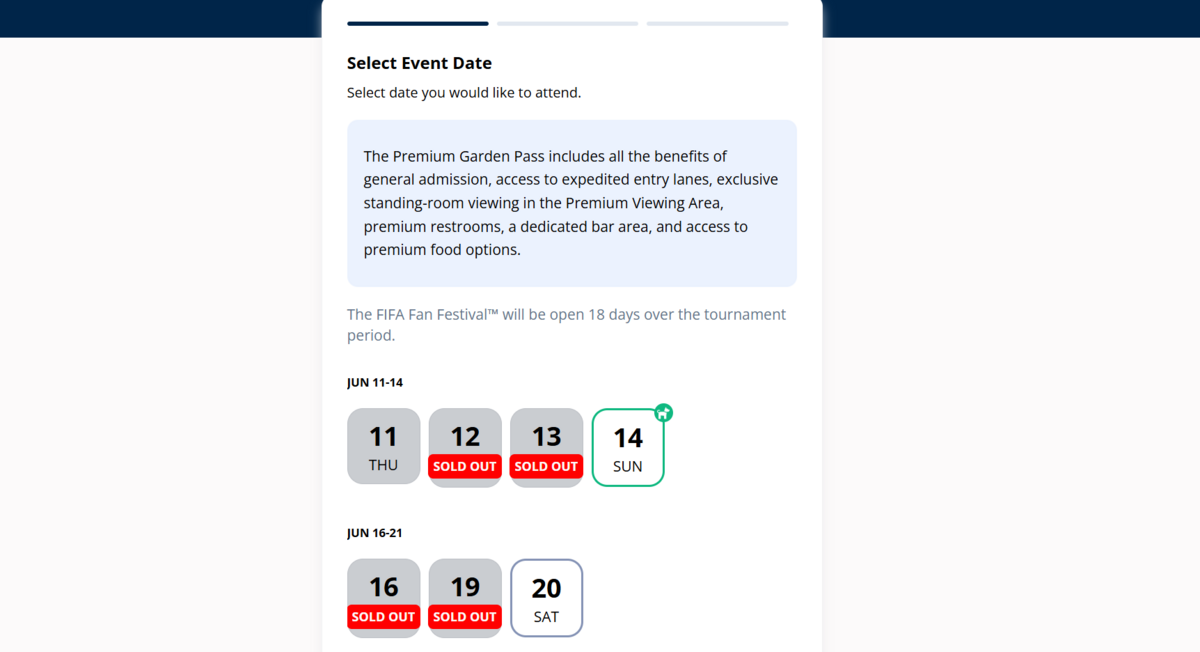 The option to purchase premium passes for Sunday, June 21, the new date for the free concert from EDM duo The Chainsmokers, isn’t available on FIFA World Cup 26 Kansas City’s Fan Fest website.