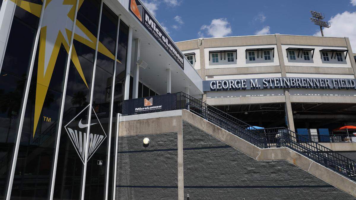 A general view outside of George M. Steinbrenner Field.