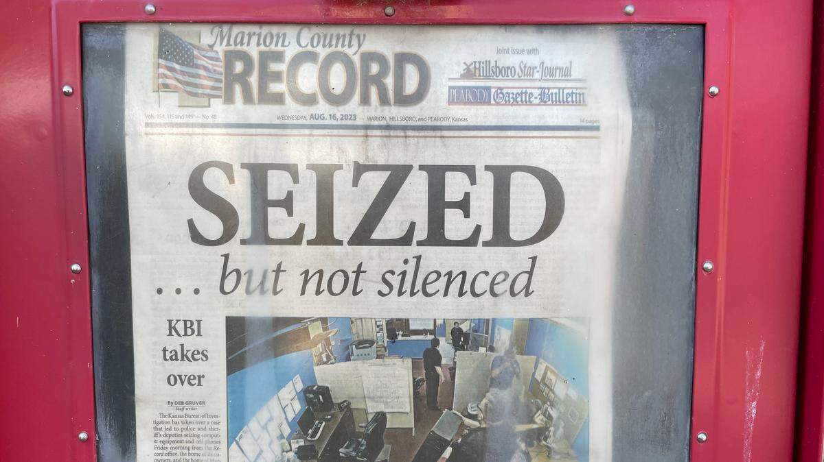 ‘SEIZED ... but not silenced’: Kansas newspaper publishes following decried police raid