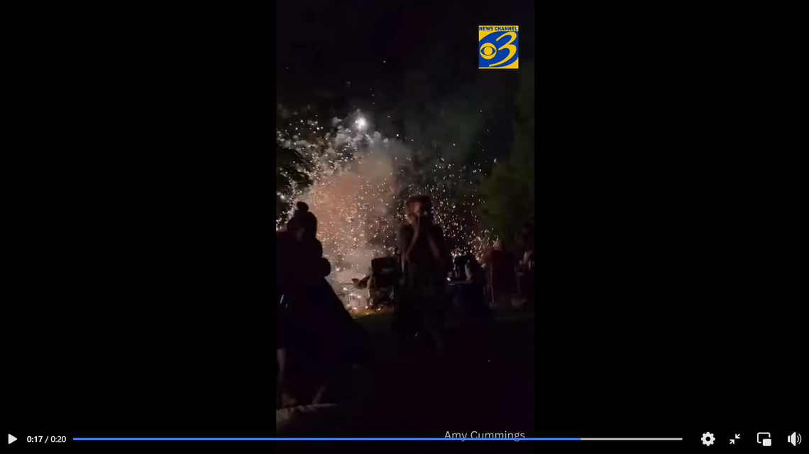 A firework landed in a crowd at a Michigan city event, officials said.