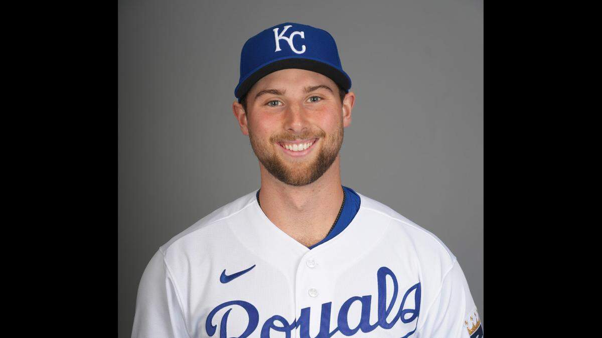 Kansas City Royals relief pitcher Alec Marsh (67) poses for a photo during Photo Day at Surprise Stadium in Surprise, Arizona, on Feb. 22, 2023.