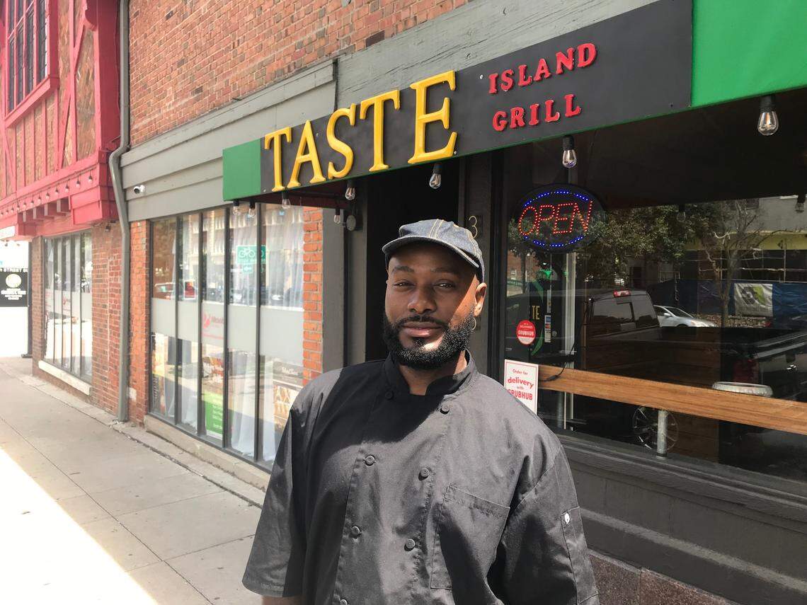 Chef Cherven Desauguste is a partner in the new Taste Island Grill next to his Mesob restaurant.
