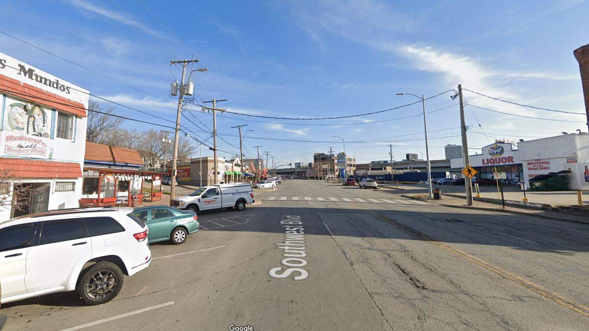 The driver of a blue Toyota Corolla died and three passengers were critically injured when the car they were in crashed into a utility pole along Southwest Boulevard near Madison Avenue in Kansas City’s Westside South neighborhood. This Google Maps Street View image of the area is from December.