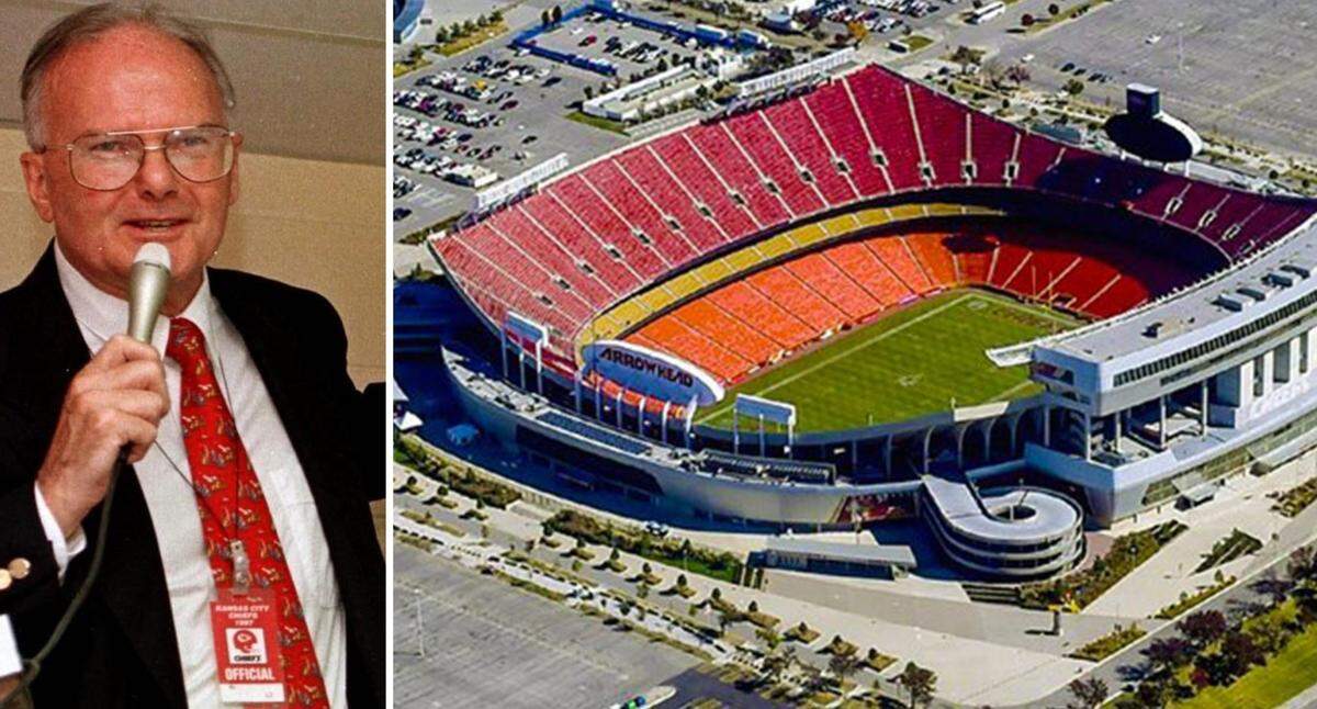 The Kansas City Chiefs, founded by the late Lamar Hunt, left, are contemplating their future at Arrowhead Stadium.