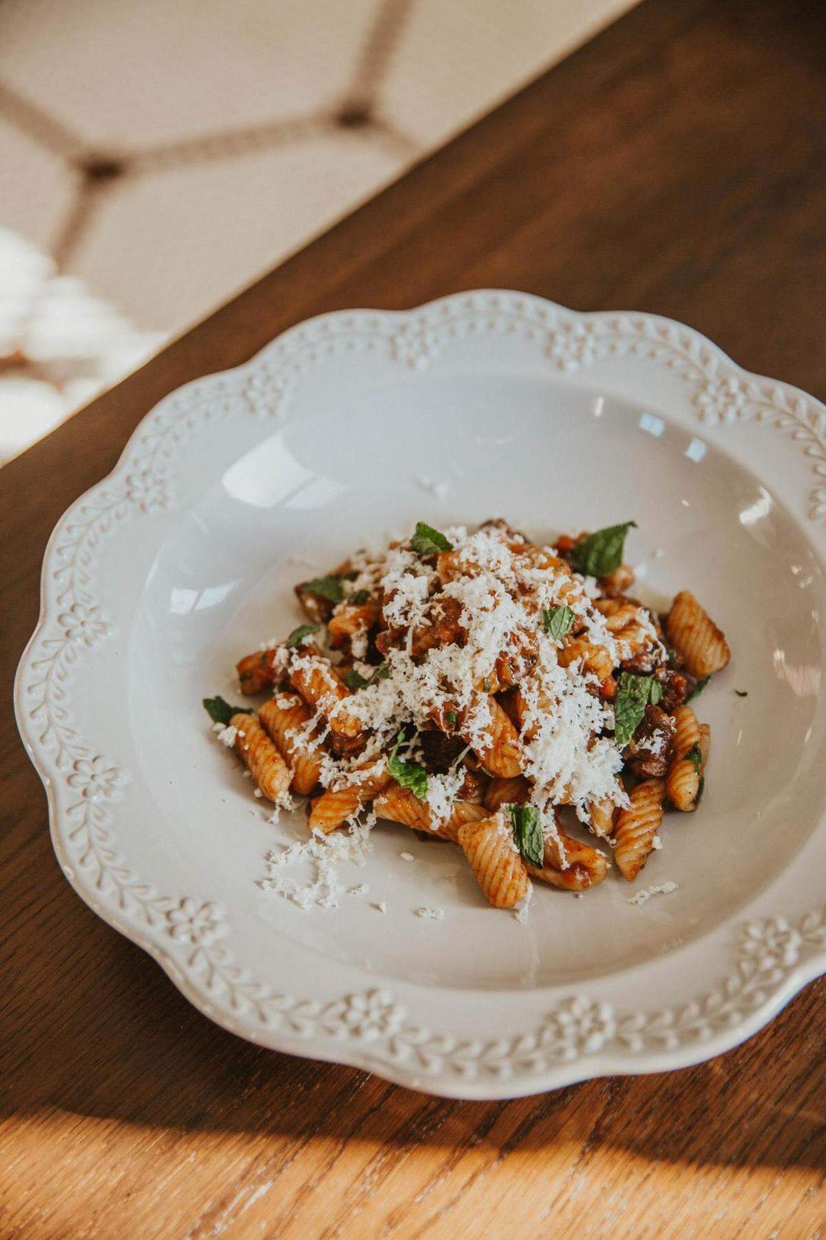 Lazia in the Crossroads will have a prix fixe Valentine’s Day menu with such items as alla gricia with rigatoni and whole branzino.
