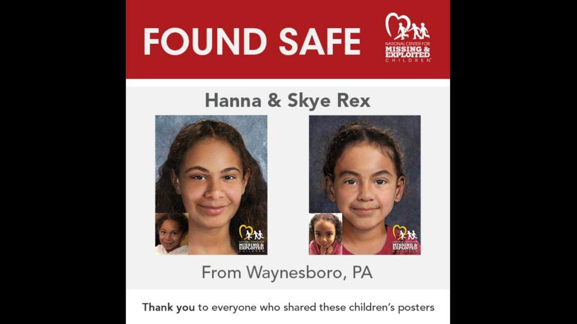 Two sisters who were reported missing over three years ago have been found safe, Pennsylvania police said.
