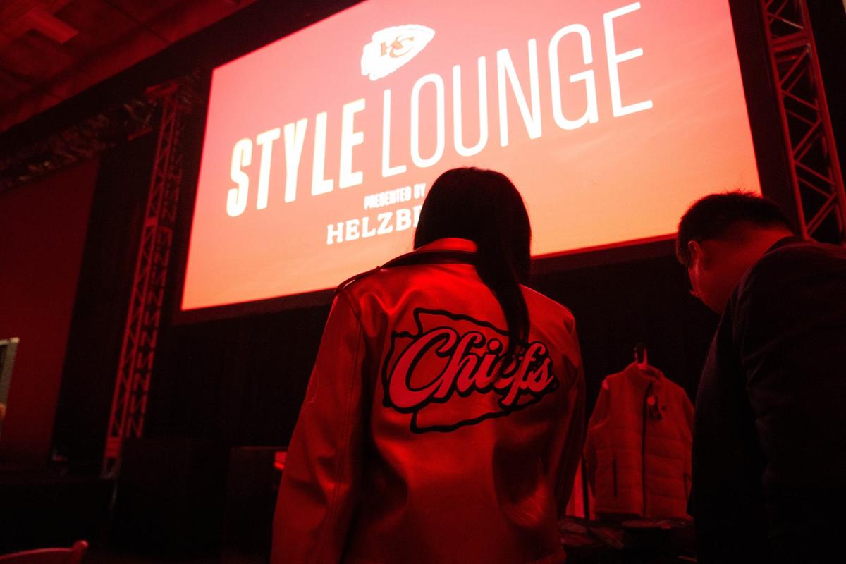A show attendee browses merchandise at the 13th Annual Chiefs Style Lounge at The LEX in downtown Kansas City.