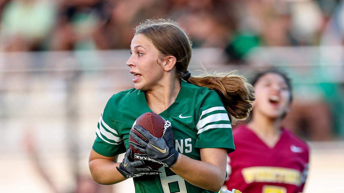 Staley High School senior Victoria Brady was on the inaugural girls’ flag football team at her high school in 2022. Now a senior, she’s headed to the NFL’s Pro Bowl Games to compete in a seven-on-seven girls’ flag football showdown.