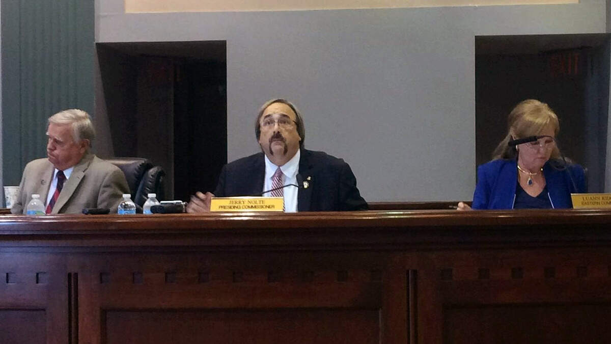 From left, Clay County Commissioners Gene Owen, Jerry Nolte and Luann Ridgeway