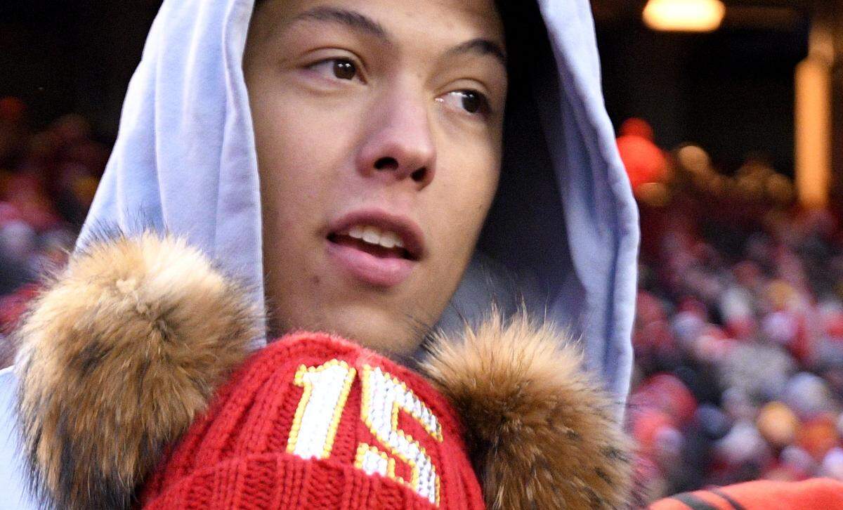 Jackson Mahomes, brother of Chiefs quarterback Patrick Mahomes, is a TikTok star who has been accused of sexually assaulting an Overland Park restaurant owner. Here he attended the AFC Championship Game against Cincinnati at Arrowhead Stadium with his sister-in-law, Brittany Mahomes, and niece, Sterling.