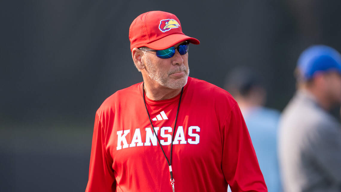 Kansas football opens preseason camp with a new format. Lance Leipold explains