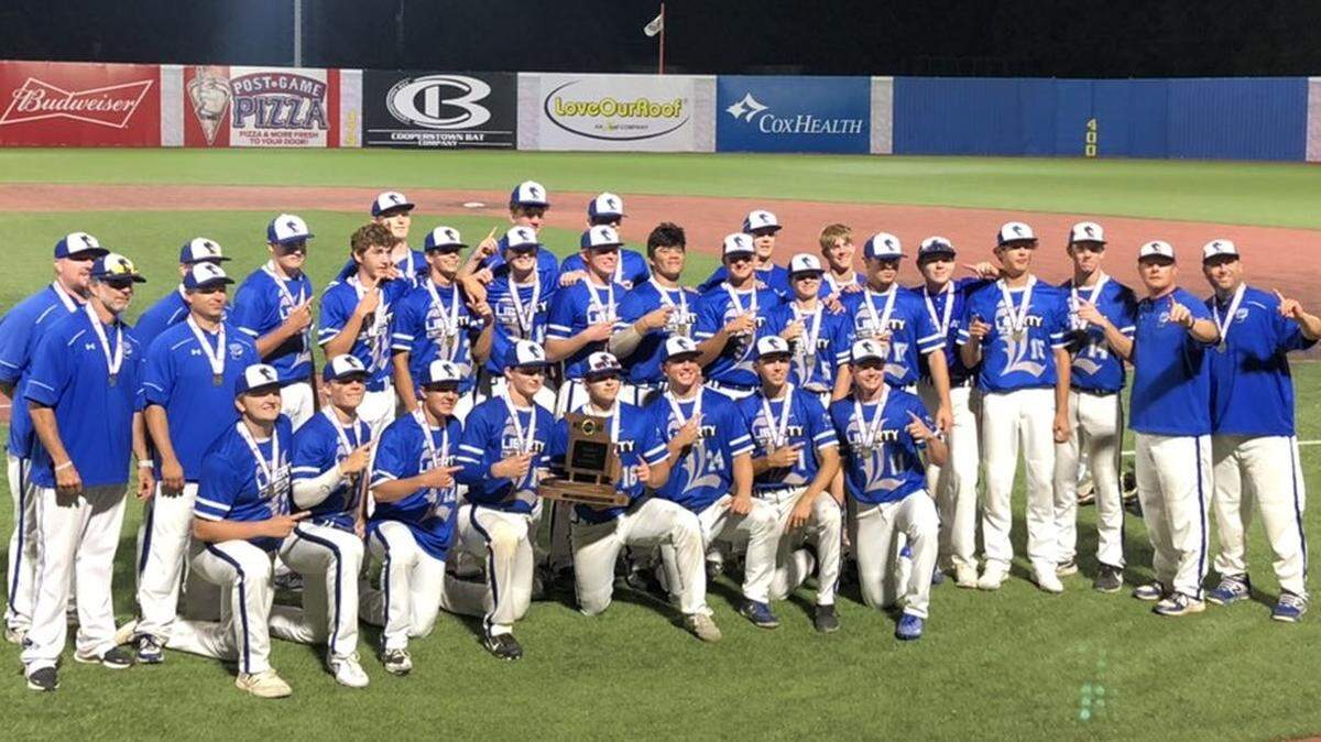 The Missouri state high school baseball champions for Class 6 in 2021: the Liberty Blue Jays.