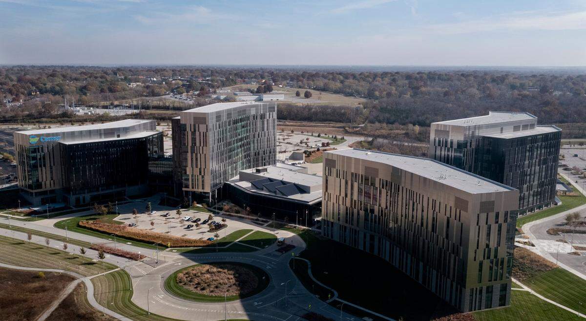 Oracle Health offices at 8779 Hillcrest Road in Kansas City.