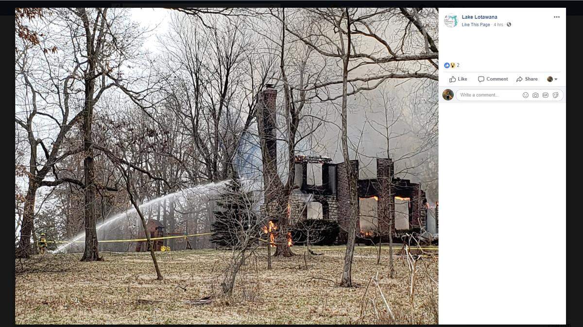 Photos posted on the Lake Lotawana Facebook page showed a home mostly burned to the ground in the 9800 block of Missouri 7. The fire was reported before 9 a.m. Saturday, Feb. 2.