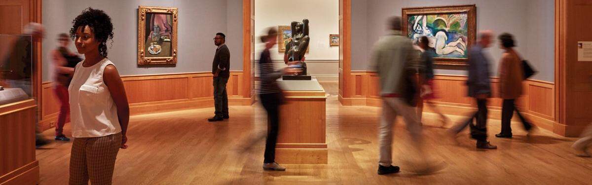 Patrons inside the Baltimore Museum of Art are seen in this photo from the state of Maryland’s business program Make Your Move.