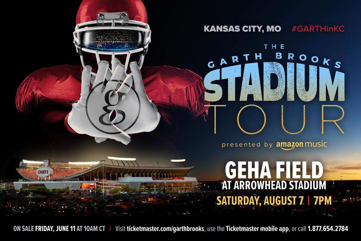 Garth Brooks will return to Kansas City on Aug. 7 to perform in front of what will likely be a record crowd at Arrowhead Stadium.