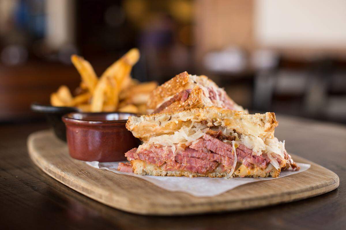 Q39’s smoked corned beef brisket Reuben.