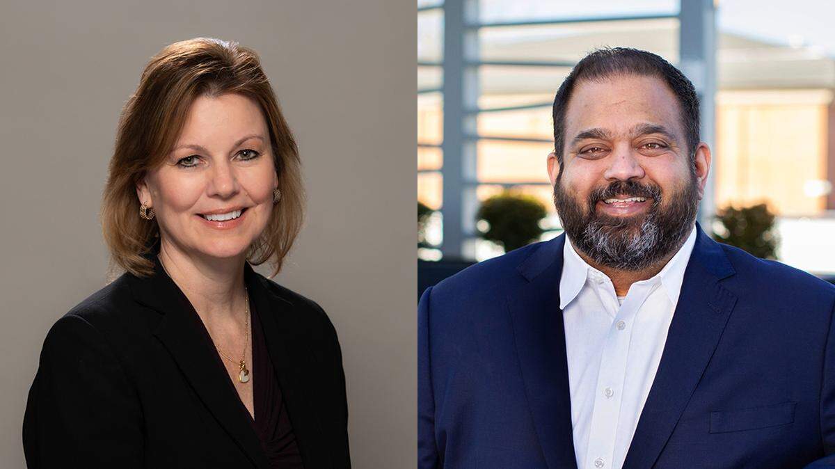 Vanessa Riebli and Zach Thomas, Democratic candidates for Johnson County district attorney