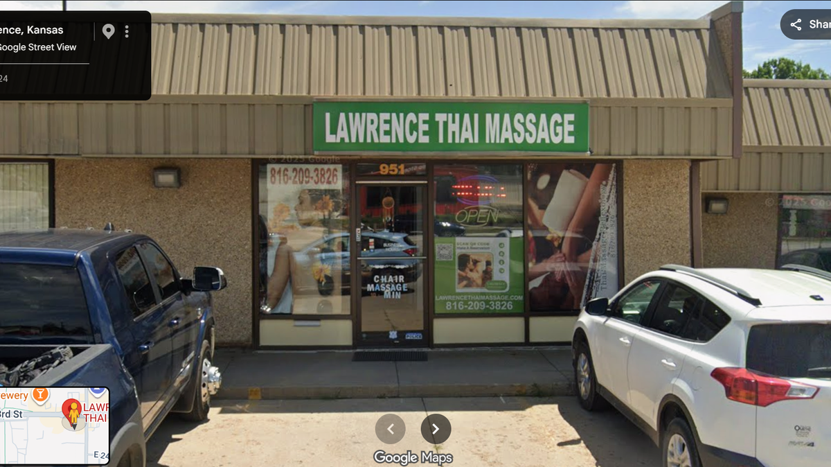 Lawrence Thai Massage at 951 E. 23rd St. is pictured in a Google Street View image from July 2024.