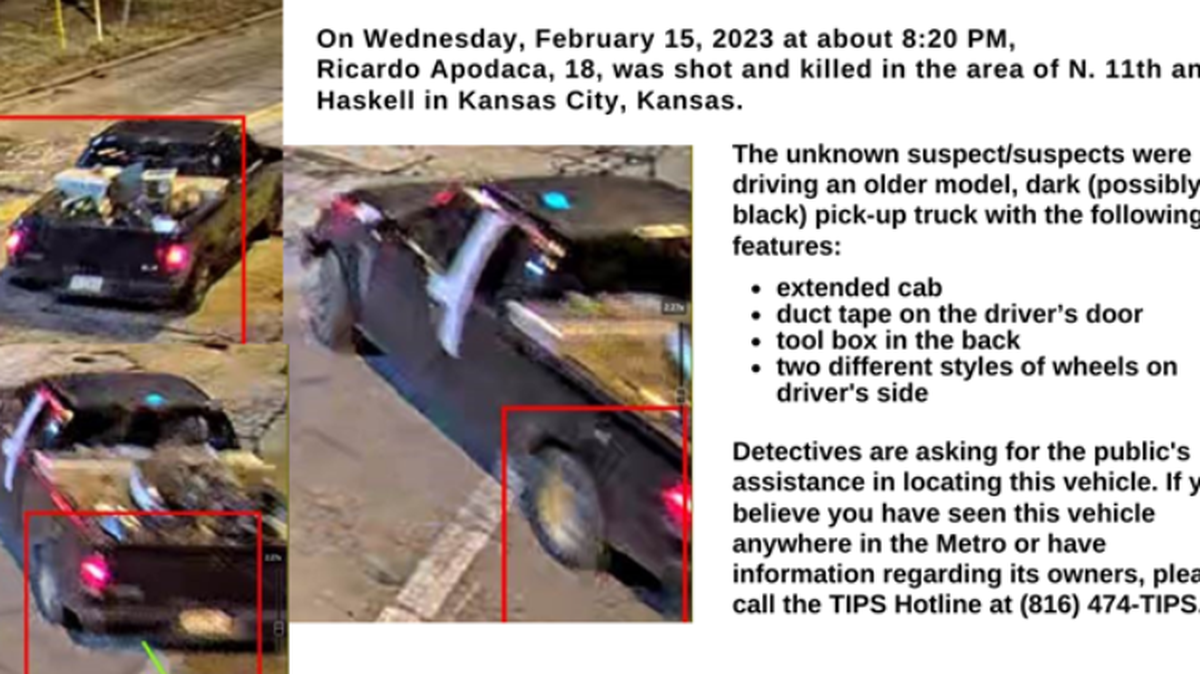 Kansas City, Kansas police are asking the public for help identifying a vehicle they believe was used by a suspect involved in a Feb. 15 homicide.