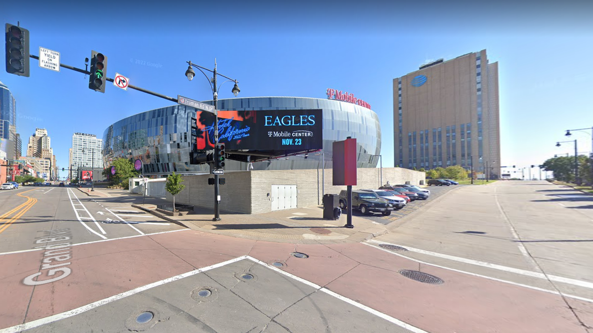 A man pleaded guilty to assaulting multiple officers who were breaking up a sideshow that blocked the intersection of Truman Road and Grand Boulevard. This Google Maps Street View image shows the area in September 2022.