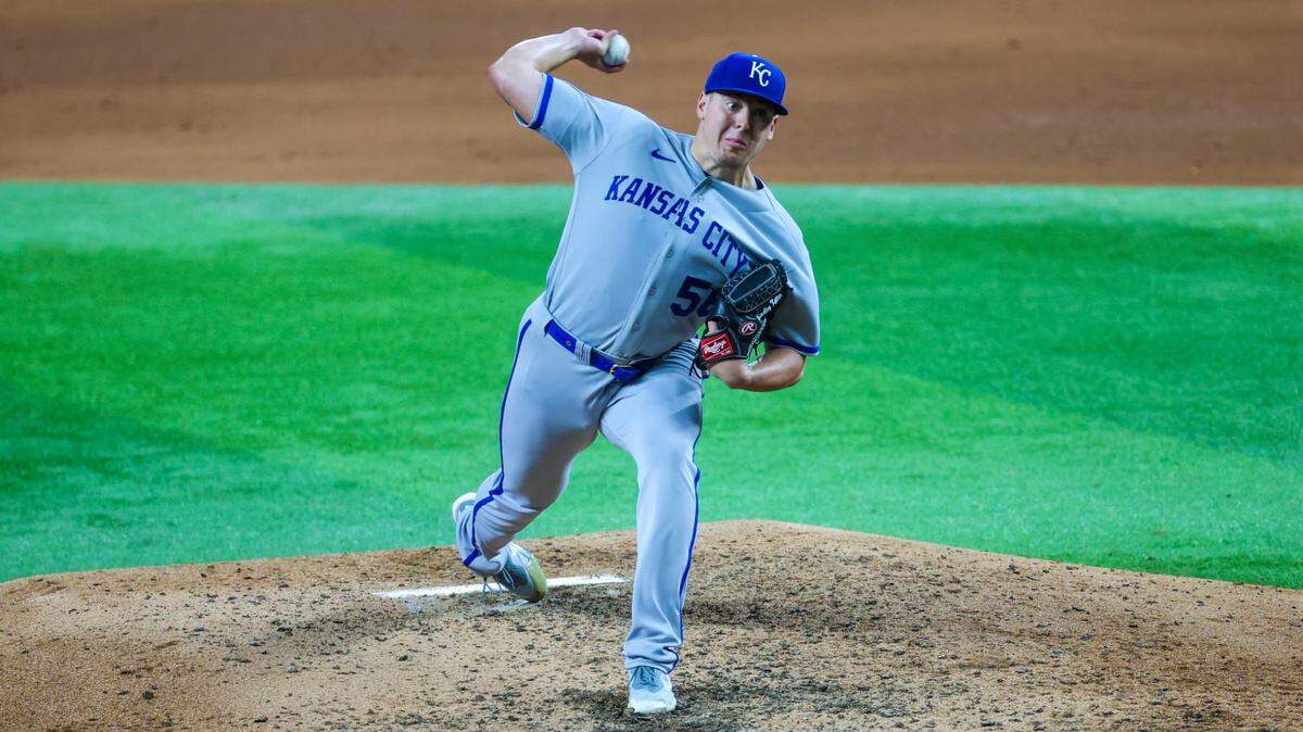 Royals pitcher Brad Keller got plenty of run support on Wednesday night against the Texas Rangers at Globe Life Field.