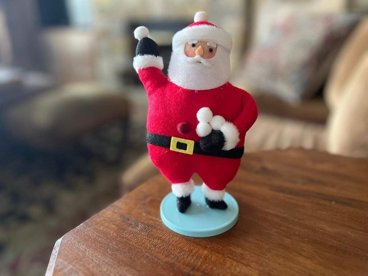 This little guy spotted first in a department store brought a bit of holiday cheer.