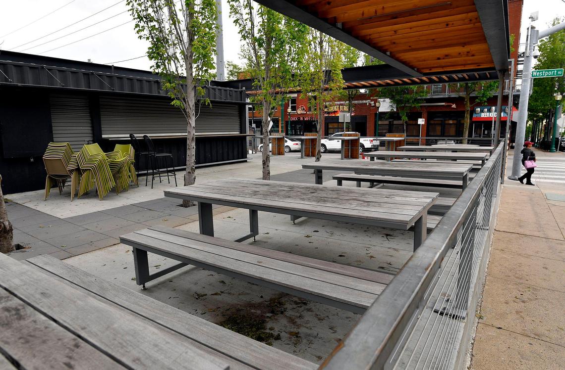 Mickey’s Hideaway in Westport has a large deck that can accommodate diners when Kansas City restaurants are allowed to reopen. The restaurant’s owner is hoping the city allows for street cafes to give restaurants more room to serve patrons while maintaining social distancing.