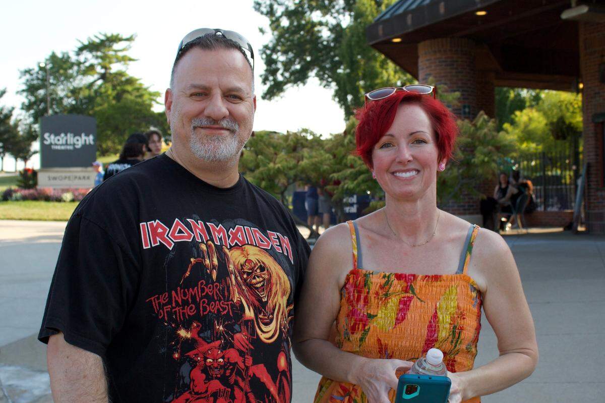 Dave, 54, and Sarah, 41, Bond of Lenexa, KS attended The Smashing Pumpkins at Starlight Theatre on their third wedding anniversary.