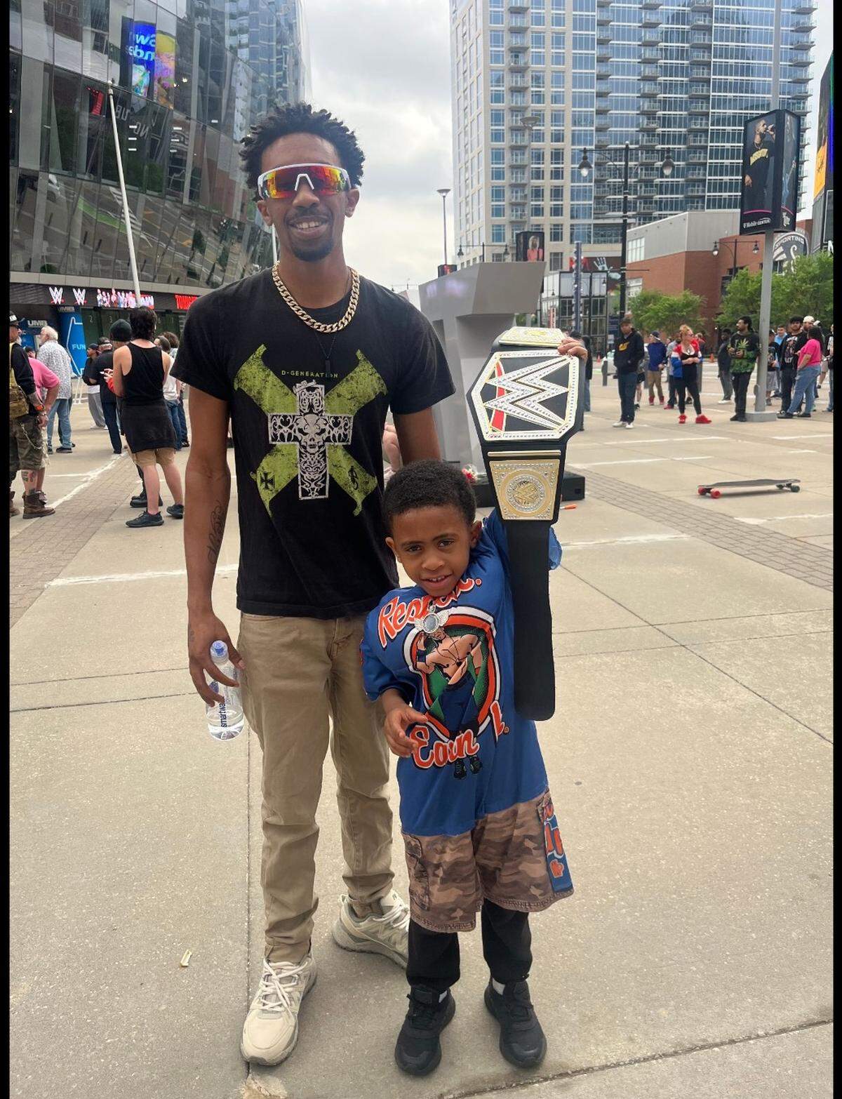 Irv Edwards and his son are from Topeka and traveled to Kansas City for WWE Monday’s Night Raw on April 28. He became a fan because of his father, and now he’s trying to pass the love of the sport down to his child.