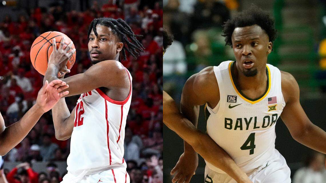 Houston’s Tramon Mark (left) and Baylor’s LJ Cryer (right) could make sense as K-State transfer targets.