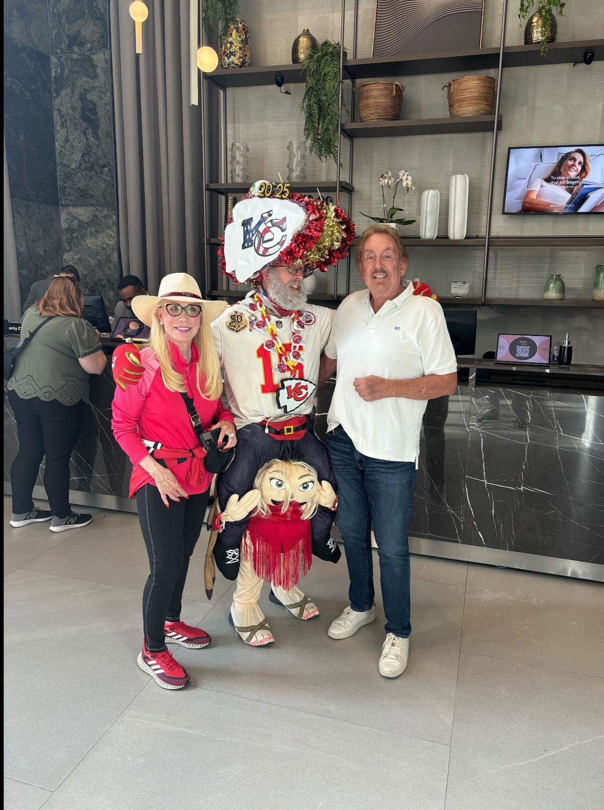 Phil Griffith (right) with his girlfriend, Judane Galardi (right) traveled to São Paulo for the Kansas City Chiefs’ season opener against the Los Angeles Chargers Friday, Sept. 5. He’s a lifelong Chiefs fan and was born in Kansas City, but now lives near Lake Tahoe, Nevada.