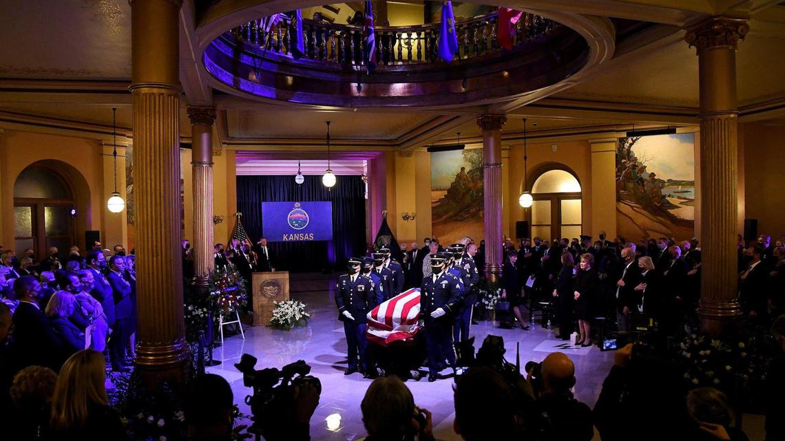 ‘Never stopped moving on’: Kansas leaders remember Dole as embodiment of state motto