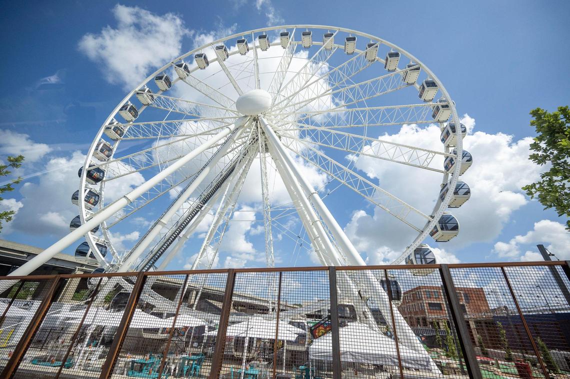 The KC Wheel is seen at Pennway Point, 2485 Jefferson St.