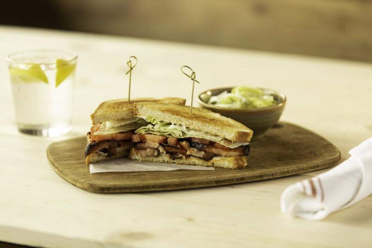 The P.B.L.T. — a pork belly, lettuce and tomato sandwich — is a new menu addition at Q39.
