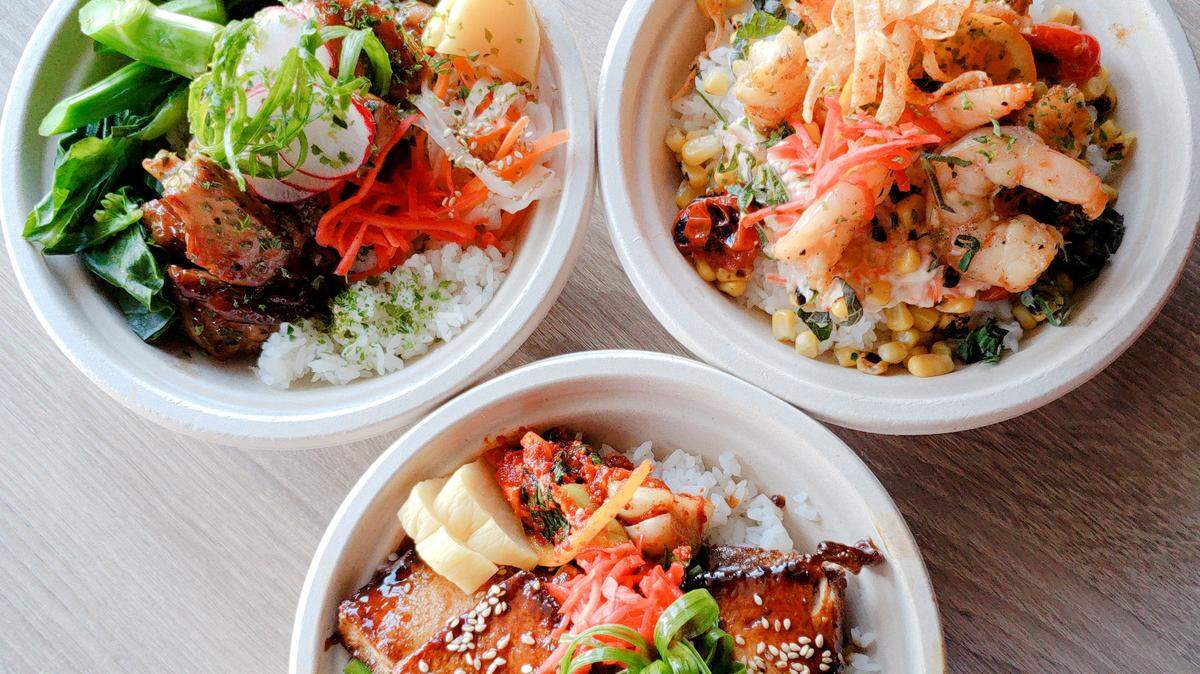 A sampling of the bowls that will be offered at Pokelicious Poke Bowl and Sushi Burrito in Overland Park.