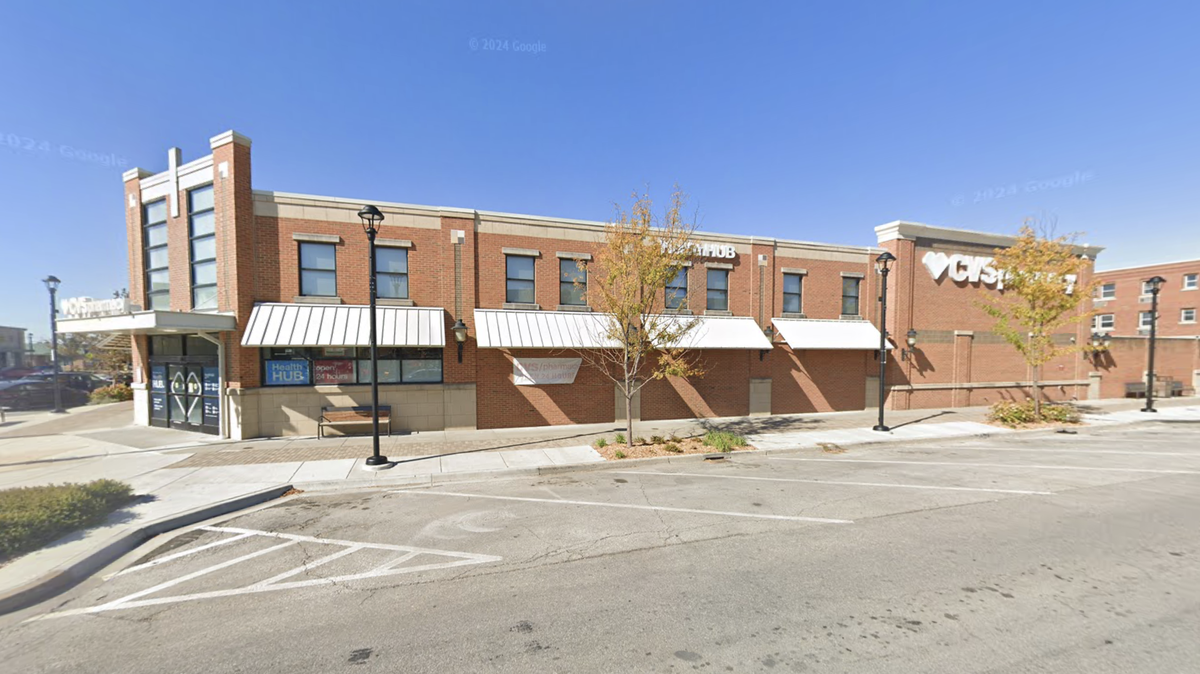 North Kansas City police officers are investigating a shooting at a CVS Pharmacy that left one person dead Thursday. A suspect is in custody. This Google Maps Street View image shows the building in Oct. 2024.