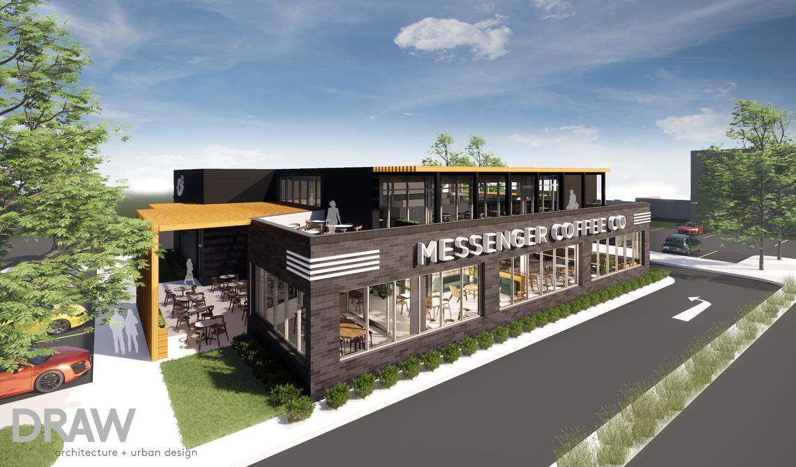 A rendering of the new Messenger Coffee Co.&nbsp;&nbsp;and&nbsp;Ibis Bakery planned for Prairiefire. &nbsp;