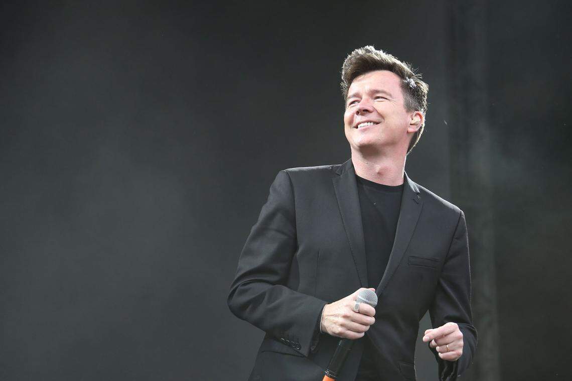 Rick Astley continues to perform live: Here he is onstage outside London in 2016. But he is best known for that one music video, which has now topped 1 billion views on YouTube.