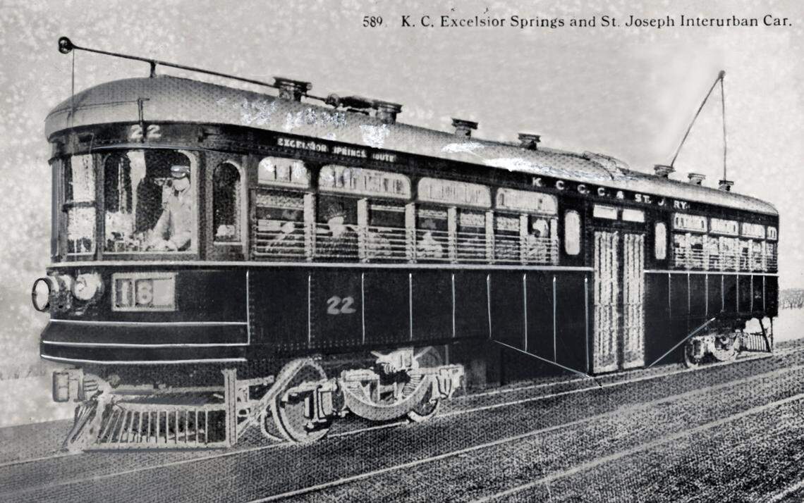 The KCCC&SJ ran routes to St. Joseph and Excelsior Springs. This car was part of the Excelsior Springs line.