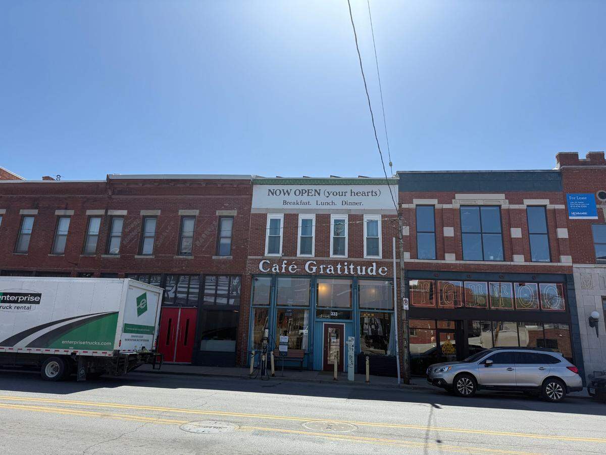 Cafe Gratitude is located along Southwest Boulevard.