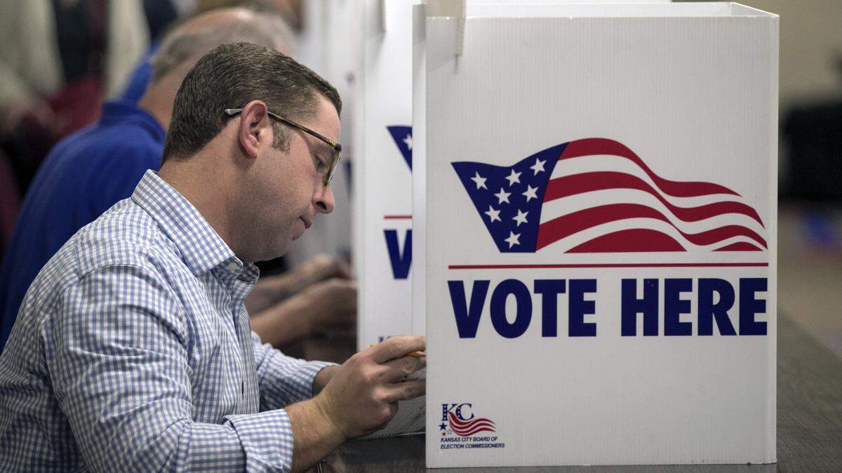 Bob Strohm cast his vote Tuesday at Second Presbyterian Church, 318 E. 55th St.
