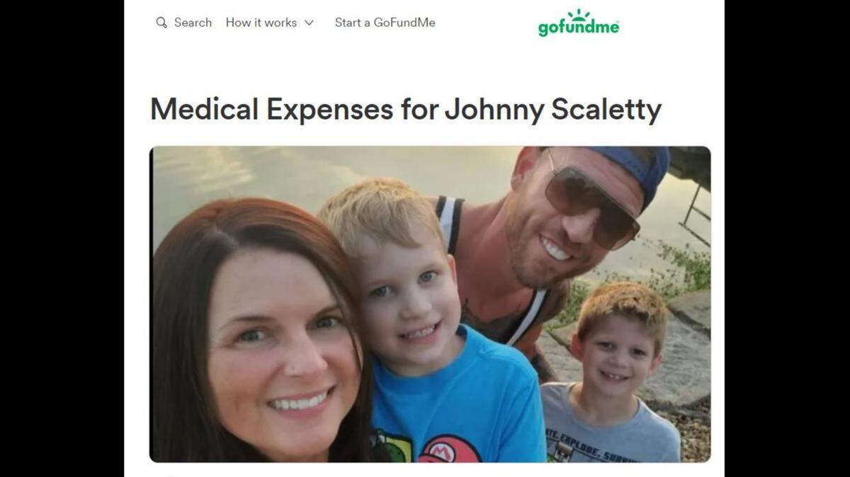 A GoFundMe was created to help Johnathan Scaletty cover medical expenses after he was badly beaten on June 10, 2023, in the parking lot outside Arrowhead Stadium ahead of the Luke Combs concert.