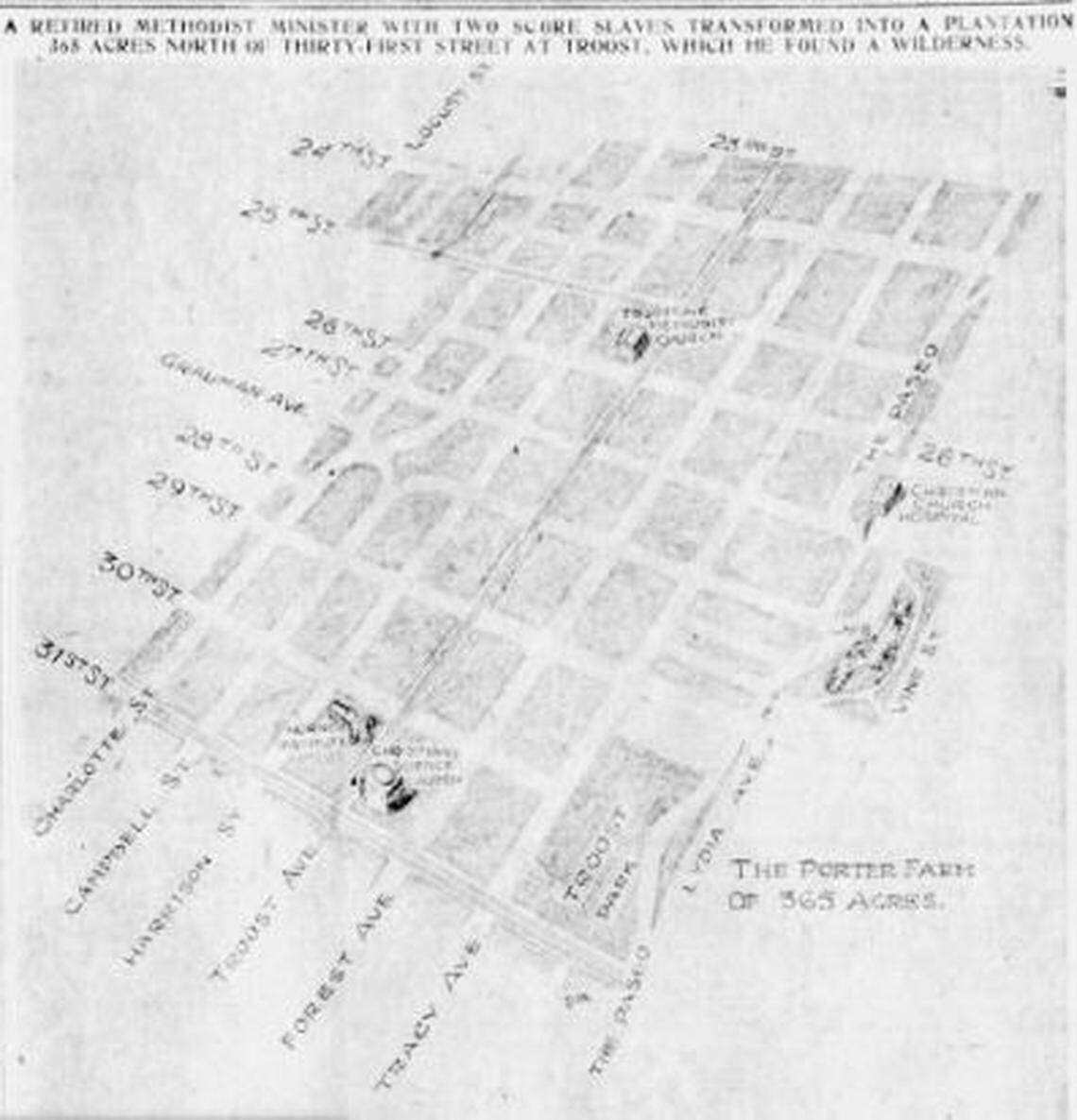 This image of the Porter Plantation was published in The Kansas City Star on Feb. 21, 1926.