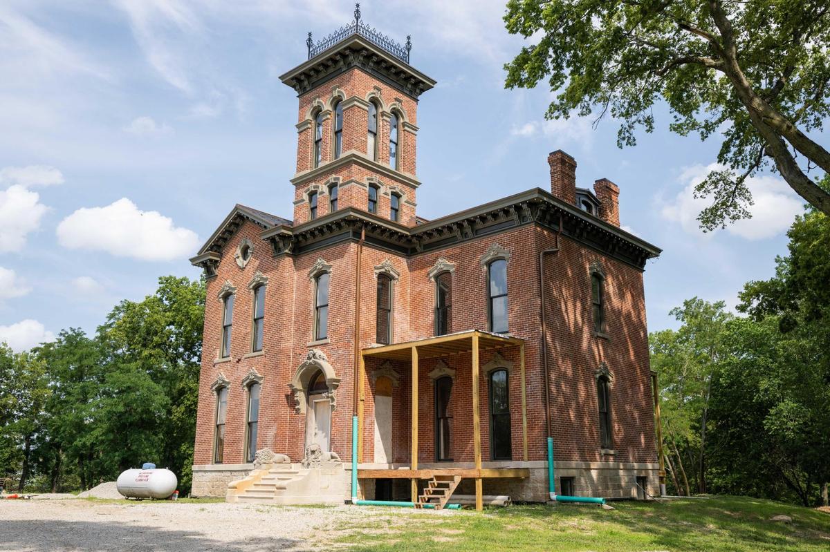 Sauer Castle, a mansion built in the 1800s, on Friday, July 11, 2025 in Kansas City, Kansas. The house is being remodeled by Mike Heitmann, a local engineer and home enthusiast. Heitmann’s plans include using the house as a venue for events and weddings.